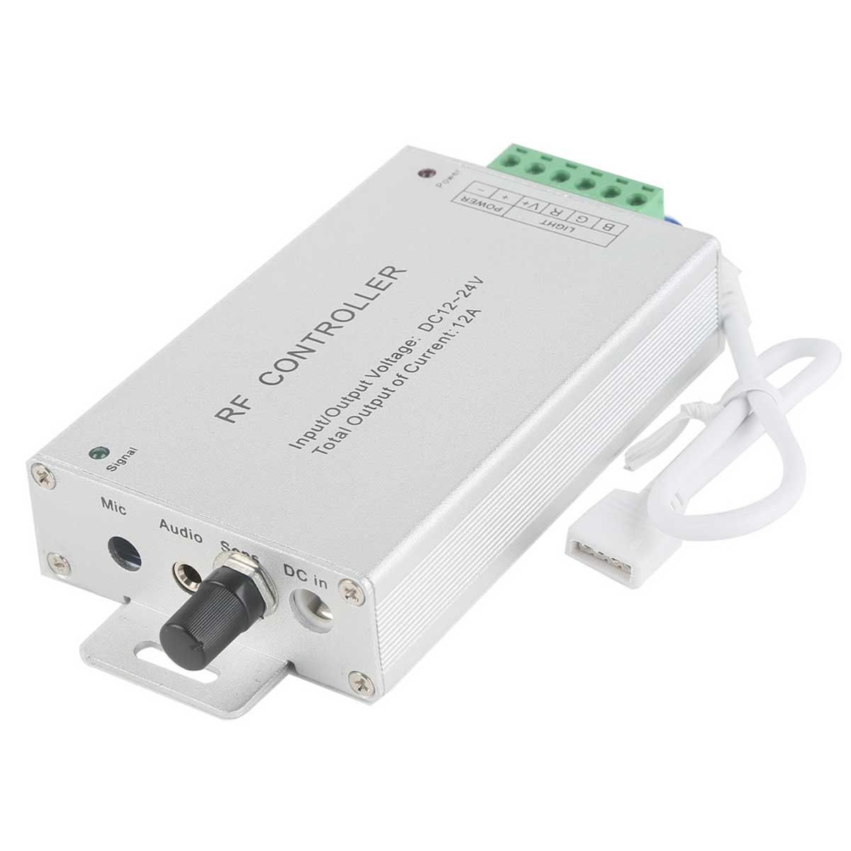 DC12/24V 3A4CH Max 144W, LED Music Controller Sound radio frequency stage with bar cars, IR Remote control RGB Strips or Modules DC12/24V 3A4CH Max 144W, LED Music Controller Sound radio frequency stage with bar cars, IR Remote control RGB Strips or Modules